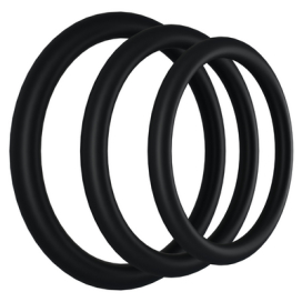 Lot de 3 Anneaux péniens GASKET Noirs