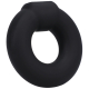 Anneau pénien en silicone THE MEGA RING 23 mm Noir