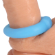 Anneau pénien en silicone Phosphorescent THE MEGA RING 23 mm Bleu