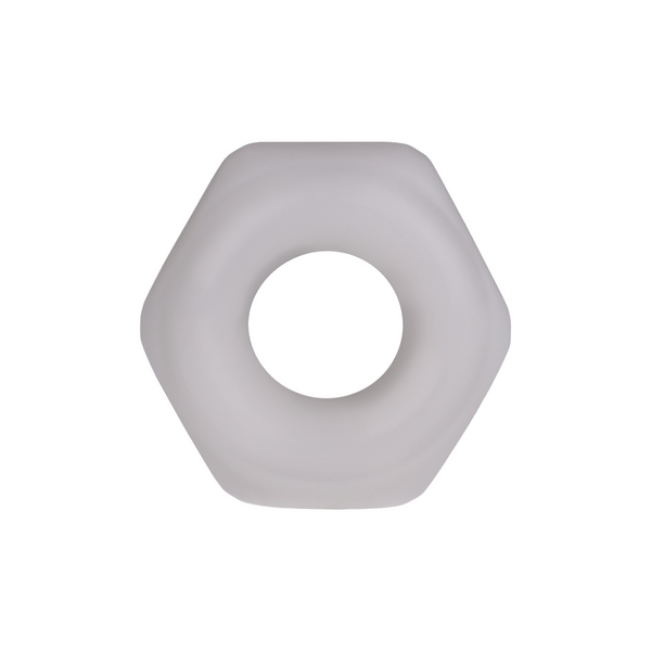 Anneau pénien en silicone THE NUT 25 mm Blanc