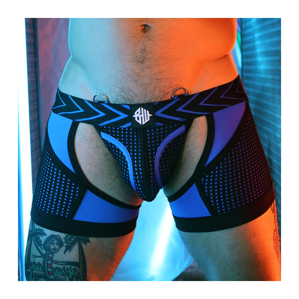 Boxer Jock Dickmatized Negro-Azul