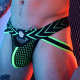 Jockstrap Dickmatized Black-Green neon