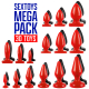 SEXTOYS MEGA PACK 30 PLUGS NEGRO/ROJO