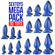 SEXTOYS MEGA PACK 30 PLUGS BLACK/BLUE