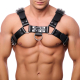 Leder Harness Schnalle Schwarz