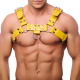 Leder Harness Schnalle Gelb