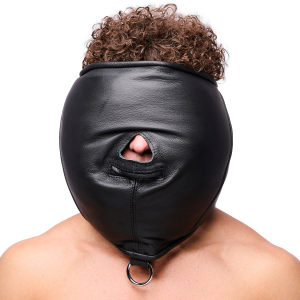 The Red Padded leather sensory hood