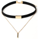 Choker van suedechock