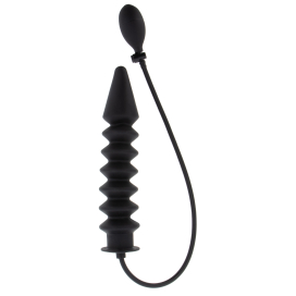 Hidden Desire Extreme Inflatable Ribbed Plug - Expert Black