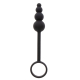 Cockring Plug anal BEADS RING 8.5 x 3.5 cm Noir