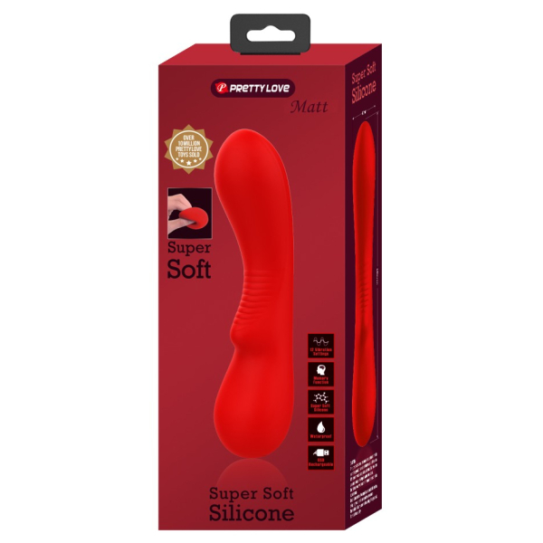 Vibrerende Prostaatstimulator Mat 15 x 4cm Rood