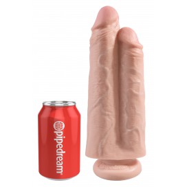 King Cock Dubbele Dildo Een Gat King Cock 23 x 9 cm