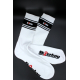 Chaussettes blanches Sk8erboy Deluxe Blanc-Noir