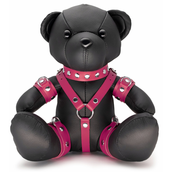 Ours en cuir EDDY The BDSM Teddy Bear Rose + Boite