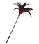 Red and black feather duster 57 cm