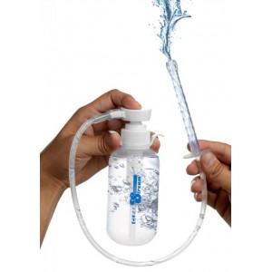 Clean Stream Pump Action Enema Bottle w/ Nozzle - Transparent