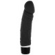 Consolador Vibrador Clásico Silicona Negro 15 x 4cm