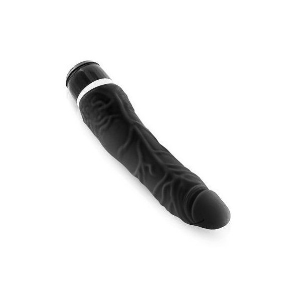 Vibrerende Dildo Slim Silicone 15 x 4,5 cm Zwart