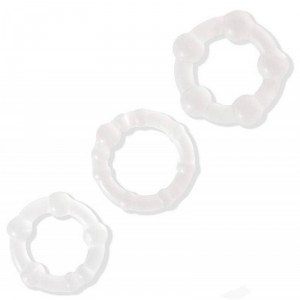 LoveToy Set of 3 transparent Power Plus cock rings