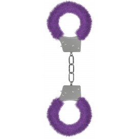 Purple Metal Fur Handcuffs