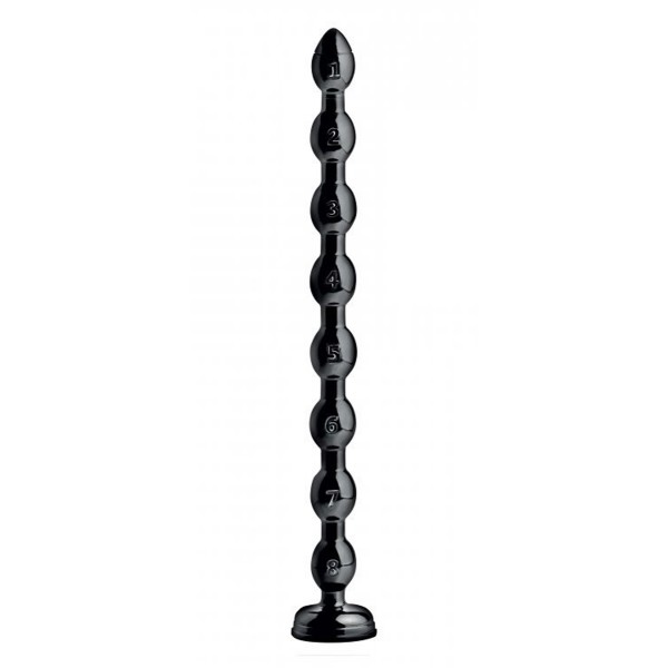 Dildo anale spesso con perline 50 x 3,8 cm