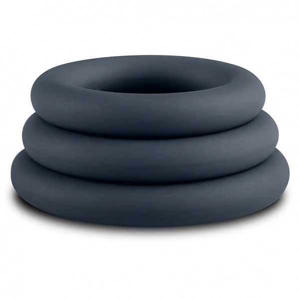 Set of 3 Boners Silicone Cockrings 9mm