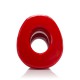 Plug Tunnel Pig-Hole rosso Medium - 8 x 5,5 cm