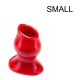 Plug Tunnel Pig-Hole rouge Small - 7 x 4.5 cm