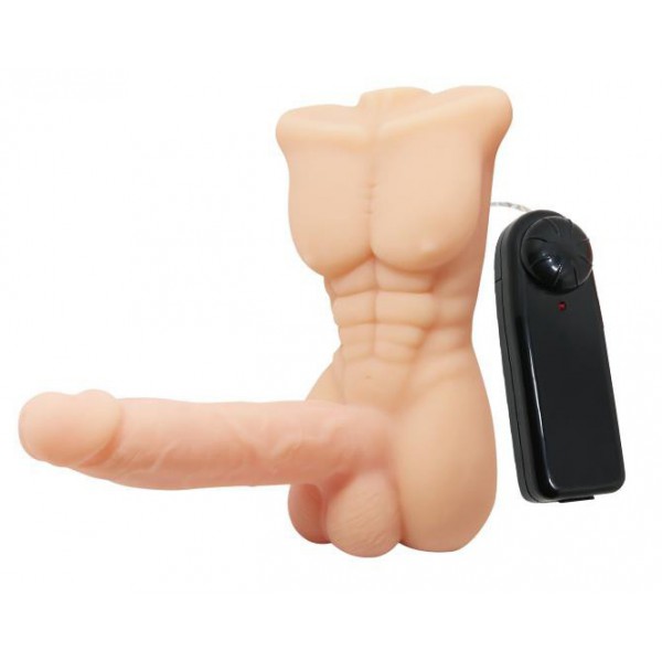 Homem maior dildo flexível e vibrador 13 x 3,5 cm