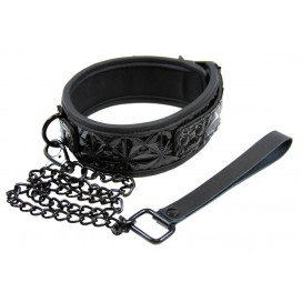 NS Novelties SM collar and lead - Sinful Black