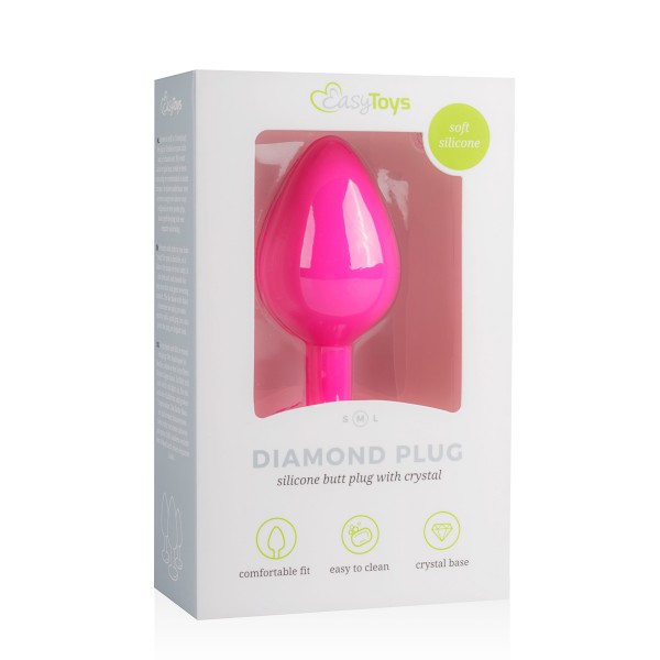 Pink Diamond Jewelry Plug 7 x 3.3cm