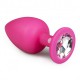 Jewel Plug Diamant Roze 8 x 4cm