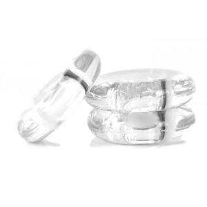 Sport Fucker Set of 3 Clear Chubby Cockrings