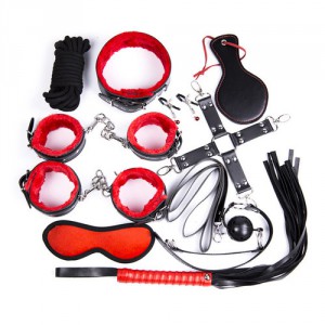 Pack Bondage SM 10 piezas Rojo