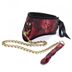 Red SCANDAL Leash Collar