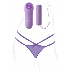 fantasy for Her Tanga vibrador con mando a distancia morado