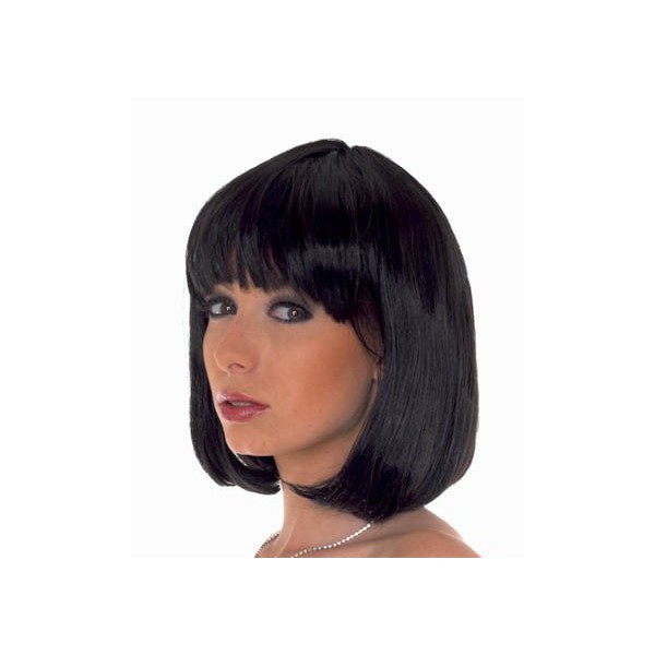 Square wig with fringe - Ebony black