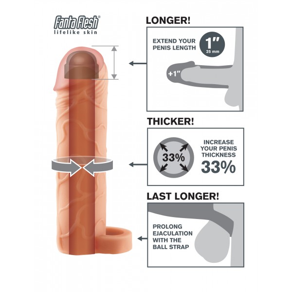 Perfect X-Tensions Penis Sleeve 16 x 4.5cm