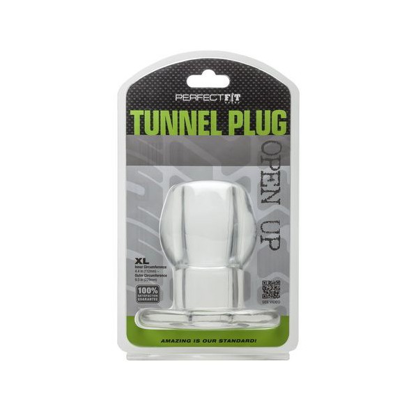 Ass Tunnel Plug Silikon Transparent Extra Large 9 x 7 cm