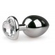 Silver Heart Jewelry Plug - MEDIUM 7.1 x 3.2 cm