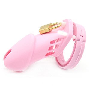 CockLock Silicone Chastity Cage Bran 9 x 3cm Pink