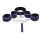 Bondage-Set mit Halsband und Handschellen Violett