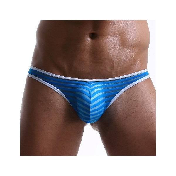 Blue Stripe transparent thong