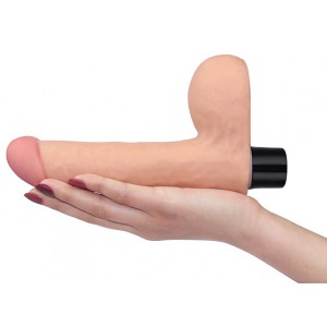 LoveToy Dildo vibrante con borsetta Real Soft 14 x 4 cm