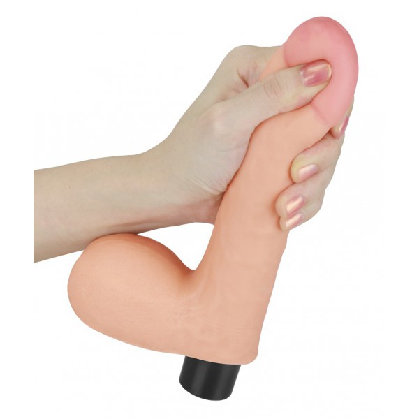 Vibrierender Dildo mit Real Soft Stipendien 14 x 4cm