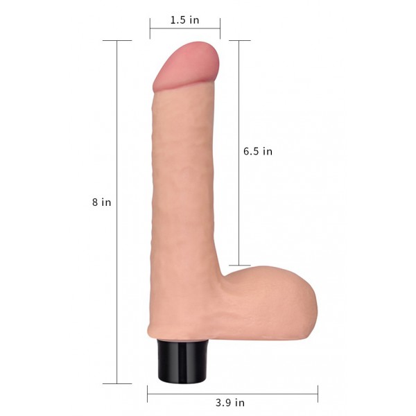 Dildo vibratório com bolsa Real Soft 14 x 4cm