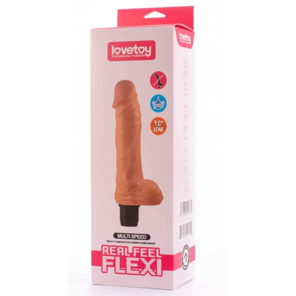 Consolador vibrador Real Flexi 14 x 4cm