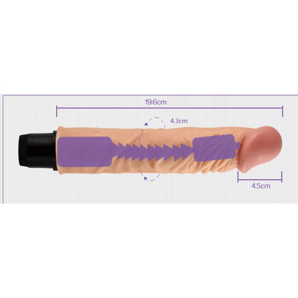 Real Flexi vibrerende dildo 19 x 4cm Stoel