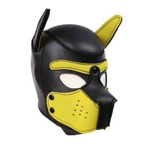 Kinky Puppy Cappuccio PUPPY in neoprene giallo