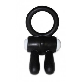 Power Clit Rabbit Vibrating Ring - Black